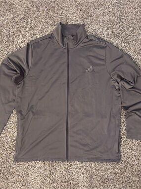 adidas Men's Full-Zip Performance Jacket - Charcoal Gray